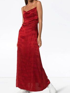 Kirin logo-print maxi dress